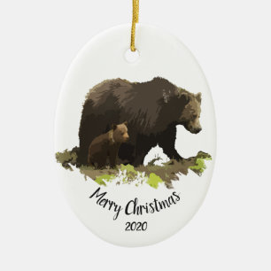 Eigen kerstfeestelijke Beer - snijkunst Keramisch Ornament
