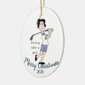 Eigen kerstfeestelijke feestdag keramisch ornament (Links)