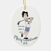 Eigen kerstfeestelijke feestdag keramisch ornament (Achterkant)