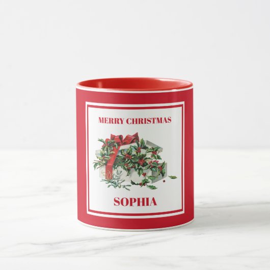 Eigen kerstfeestelijke kerstcadeaus mok (Midden)