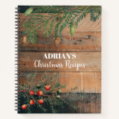 Eigen kerstfeestelijke kerstrecept notitieboek (Voorkant)