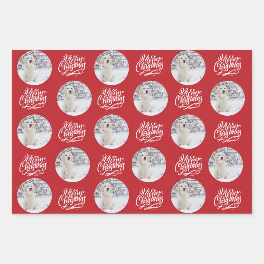 Eigen kerstfoto set 3 inpakpapier vel (Voorkant 2)