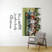 Eigen kerstfoto voor moderne familie wandkleed (In Situ (horizontaal))