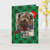 Eigen kerstfoto's Lijst rood en groen geplakt Kaart (Gele Bloem)