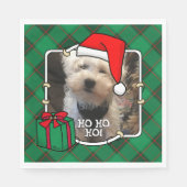 Eigen kerstfoto's Lijst rood en groen geplakt Servet (Voorkant)