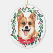 Eigen kerstfoto's met foto's Welsh Corgi Keramisch Ornament (Links)