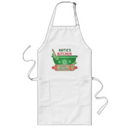 Eigen kerstgeschenk voor bakkers lang schort