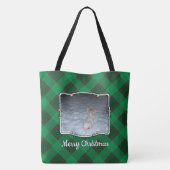 Eigen kerstgroen en rood speldenfoto 2 Lijst Tote Bag (Achterkant)