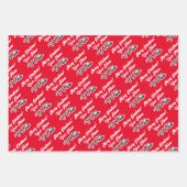 Eigen kerstinpakbladen voor golfers inpakpapier vel (Voorkant 2)