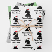 Eigen kerstinpakbladen voor schaken inpakpapier vel (In situ)