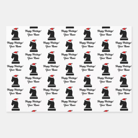 Eigen kerstinpakbladen voor schaken inpakpapier vel (Voorkant)