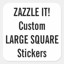 Eigen kerstkaartjes voor kerstmis Blank Sjabloon Vierkante Sticker