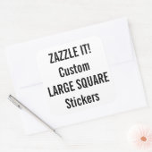 Eigen kerstkaartjes voor kerstmis Blank Sjabloon Vierkante Sticker (Envelop)