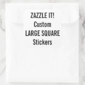 Eigen kerstkaartjes voor kerstmis Blank Sjabloon Vierkante Sticker (Tas)