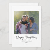 Eigen kerstkalligrafie Foto Feestdagenkaart (Voorkant / Achterkant)