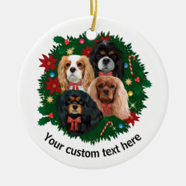 Eigen kerstkavalier King Spaniel Keramisch Ornament