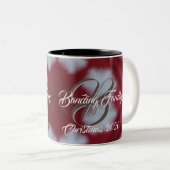 Eigen kerstkerstkerstkerstcadeautjes met cacao - M Tweekleurige Koffiemok (Voorkant rechts)