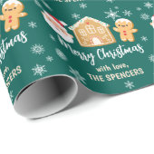 Eigen kerstkerstkerstkerstkerstfeesthuis cadeaupapier (Rol Hoek)