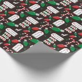 Eigen kerstkerstkerstkerstkerstkerstkerstkerstkers cadeaupapier (Hoek)