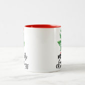 Eigen kerstkerstkerstkerstkerstkerstman tweekleurige koffiemok (Center)