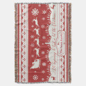 Eigen kerstkerstkerstkerstkerstkersttasje deken (Voorkant Verticaal)