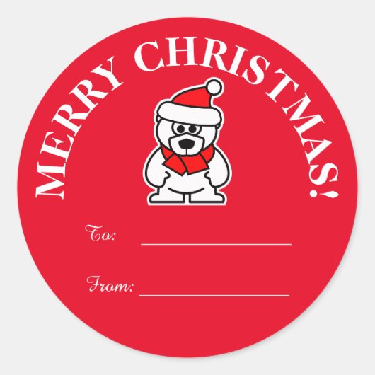 Eigen kerstkerstkerstkerstkerstman naar en van lab ronde sticker (Voorkant)