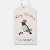 Eigen kerstkerstkerstmankolibrie cadeaulabel (Voorkant)