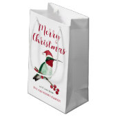 Eigen kerstkerstkerstmankolibrie klein cadeauzakje (Achterkant Gekanteld)