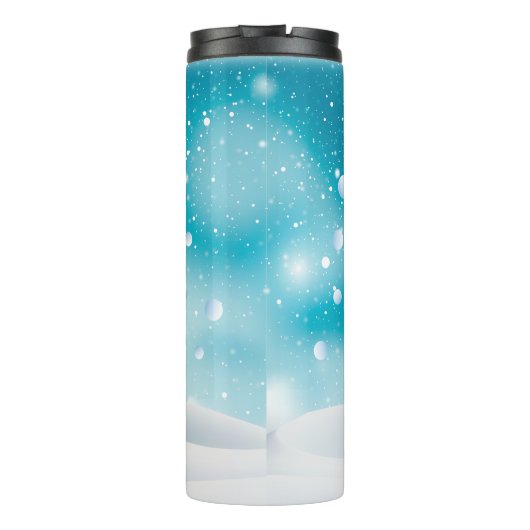 Eigen kerstkerstman, doodskop Santa Hat Thermosbeker (Achterkant)