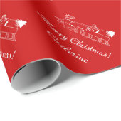 Eigen kerstkerstsanta-papier met pekelblad cadeaupapier (Rol Hoek)