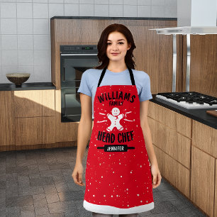 Eigen kerstkop Chef, overeenkomend Schort