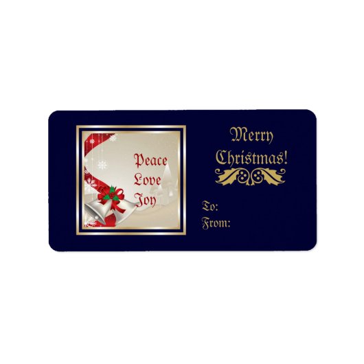 Eigen kerstlabel etiket (Voorkant)