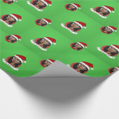 Eigen kerstmeisje cartoon cadeaupapier (Hoek)