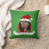 Eigen kerstmeisje cartoon kussen (Deken)