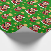 Eigen kerstmeisjes cartoon verpakkingspapier cadeaupapier (Hoek)