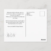 Eigen kerstmis - Bedankt voor je berichten Briefkaart (Achterkant)