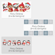 Eigen kerstmis- en Feestdagen labels