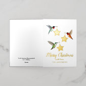 Eigen kerstmis folie feestdagenkaart (Buiten Laag)