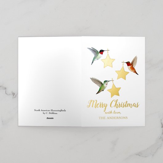 Eigen kerstmis folie feestdagenkaart (Buiten Laag)