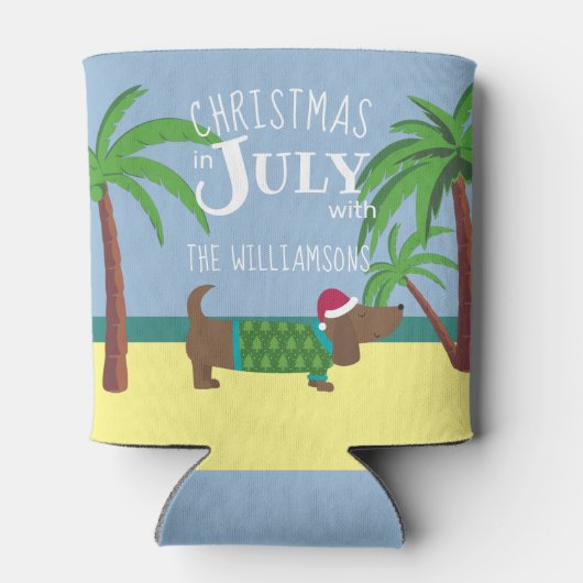 Eigen Kerstmis in juli Blikjeskoeler (Achterkant)