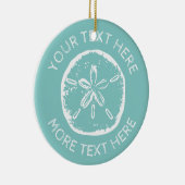 Eigen Kerstmis in juli en dollarversiering Keramisch Ornament (Rechts)