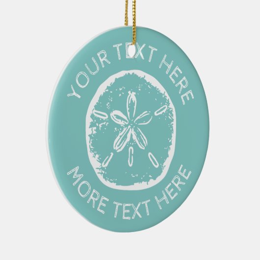 Eigen Kerstmis in juli en dollarversiering Keramisch Ornament (Rechts)