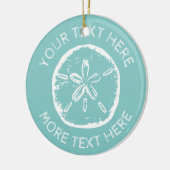 Eigen Kerstmis in juli en dollarversiering Keramisch Ornament (Links)