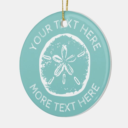 Eigen Kerstmis in juli en dollarversiering Keramisch Ornament (Links)