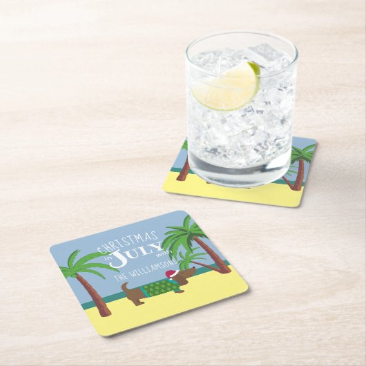 Eigen Kerstmis in juli Kartonnen Onderzetters (Insitu)