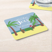 Eigen Kerstmis in juli Kartonnen Onderzetters (Schuin)