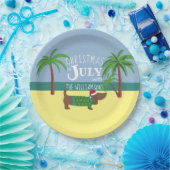 Eigen Kerstmis in juli Papieren Bordje (Feest)