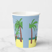 Eigen kerstmis in juli Square Paper Coaste Papieren Bekers (Links)