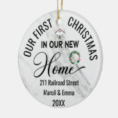 Eigen kerstmis in ons nieuwe startpunt 2022 keramisch ornament (Links)