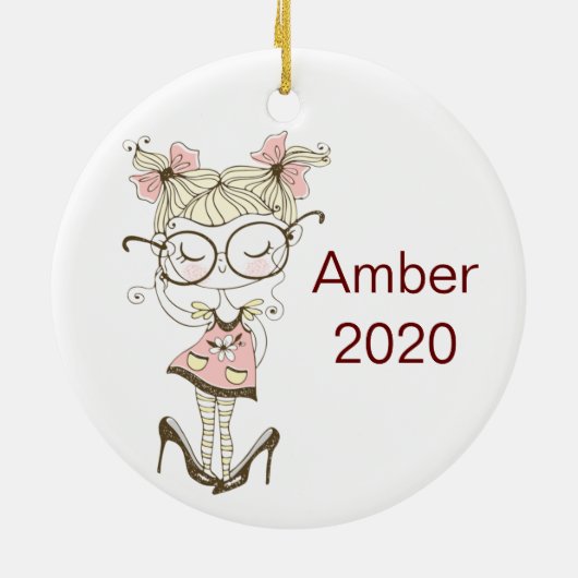 Eigen kerstmis keramisch ornament (Achterkant)